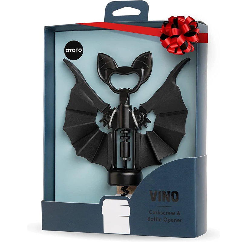 Ручной штопор 2 в 1 bat, штопор ototo vino spooky bat, штопор bat