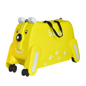 Dog Design 19 Inch PP Kids Luggage Ride on Suitcase for Children Inexpensive Unisex Fashion Luggage