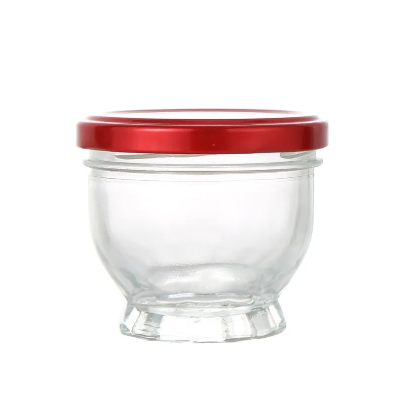 In Stock Round Luxurious Food Grade Glass Jar 50ml 75ml 100ml 150ml