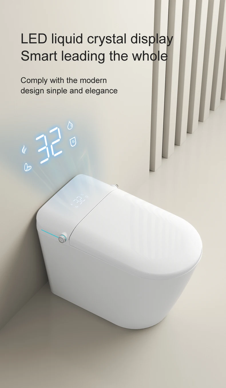 Multi-functional intelligent toilet No water pressure limit automatic sterilization CUPC certified smart one-piece toilet supplier