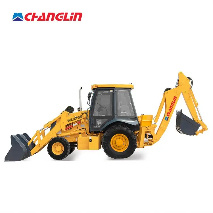 Chinese CE Multi-Purpose Front End Loader Backhoe Compact 4 Wheel Backhoe Loader