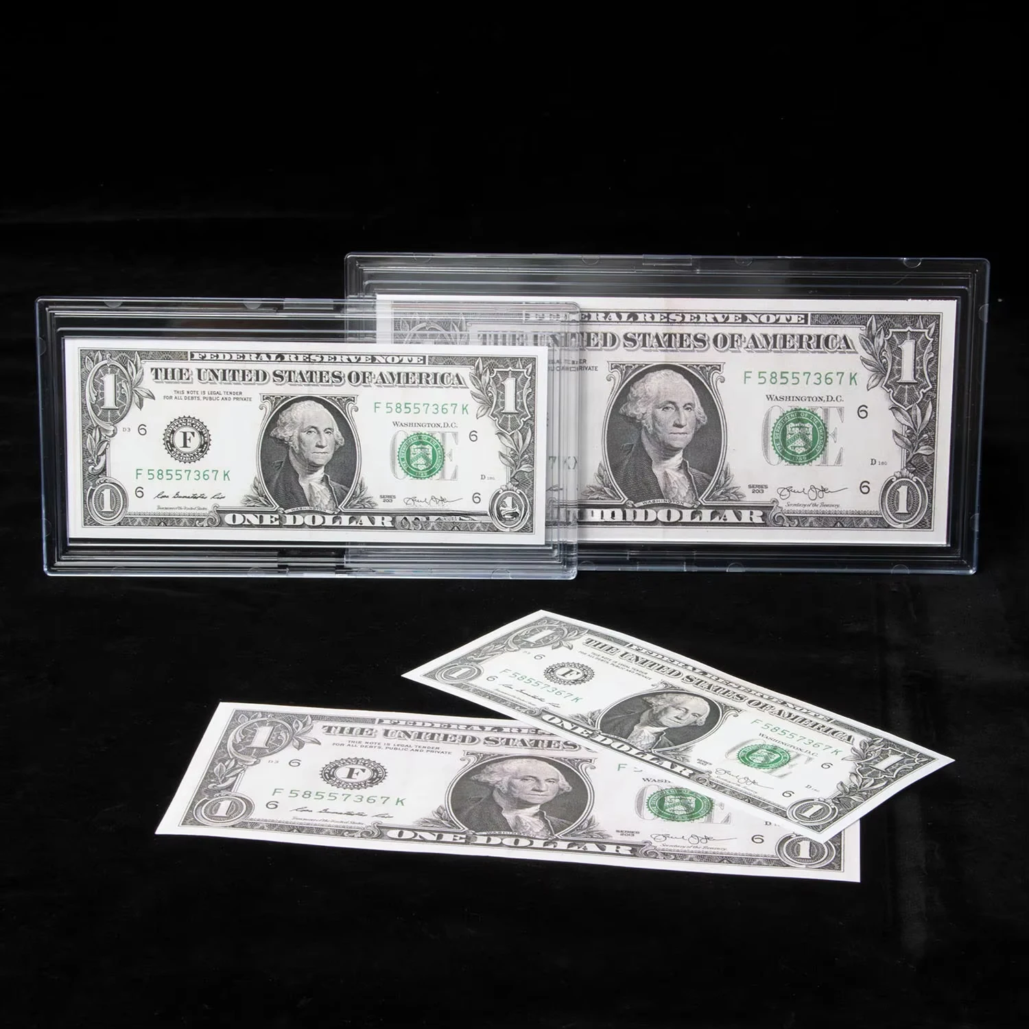 US Currency Paper Money Bill Protector Slab Holder for Large Older Bills Regular Currency Bill Banknote Slab Holder Case