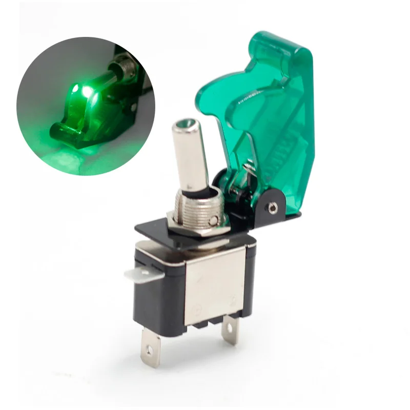 12V 20A Illuminated LED ON-OFF with Cover Red Blue Green Yellow Car ...