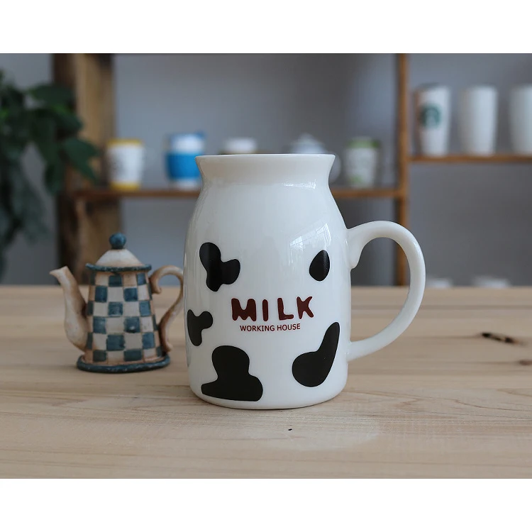 250ml White Ceramic Milk Mug Customized Logo/printing Ceramic Milk Mug