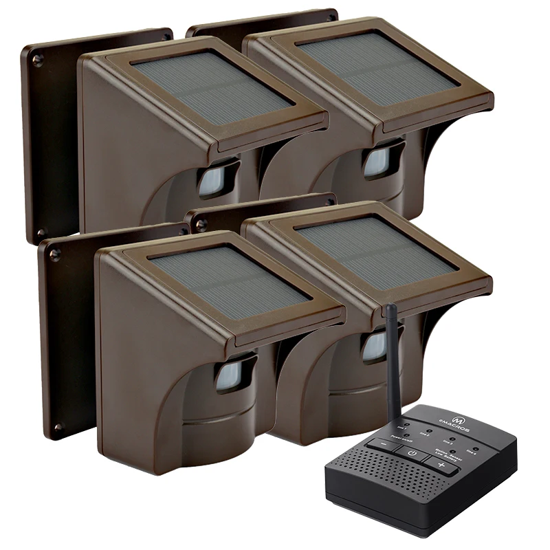 Long Range Outdoor Pir Motion Sensor Security Solar Driveway Alarm