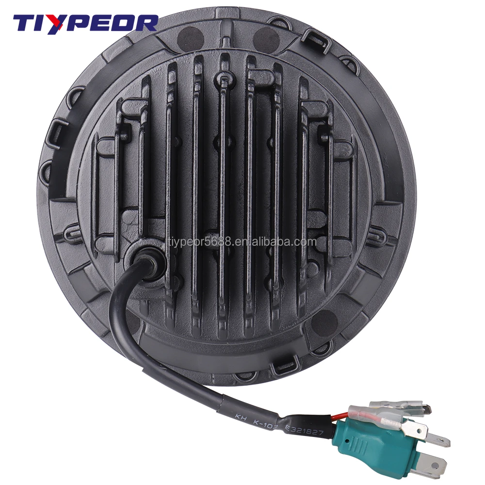 product tiypeor wholesale 12v 24v auto accessories with halo angel eyes drl headlamp for jeep 7 inch round led headlight motorcycle-3