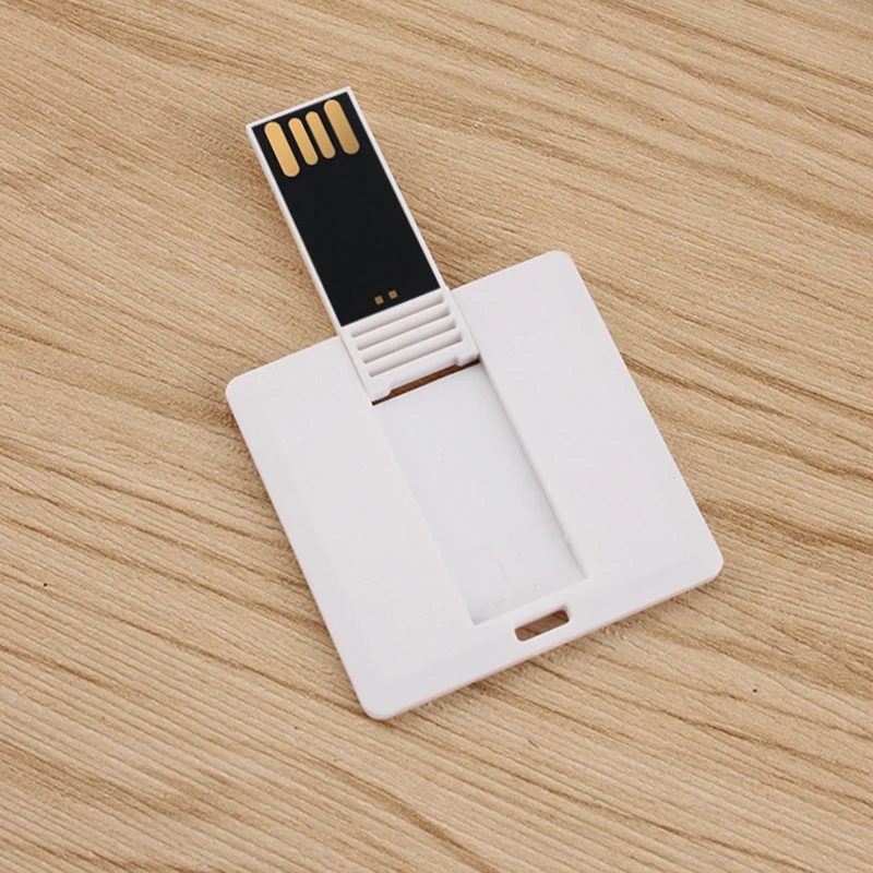 Square shape USB stick plastic credit card flash disk customized USB flash drive business card USB pen drive - ANKUX Tech Co., Ltd