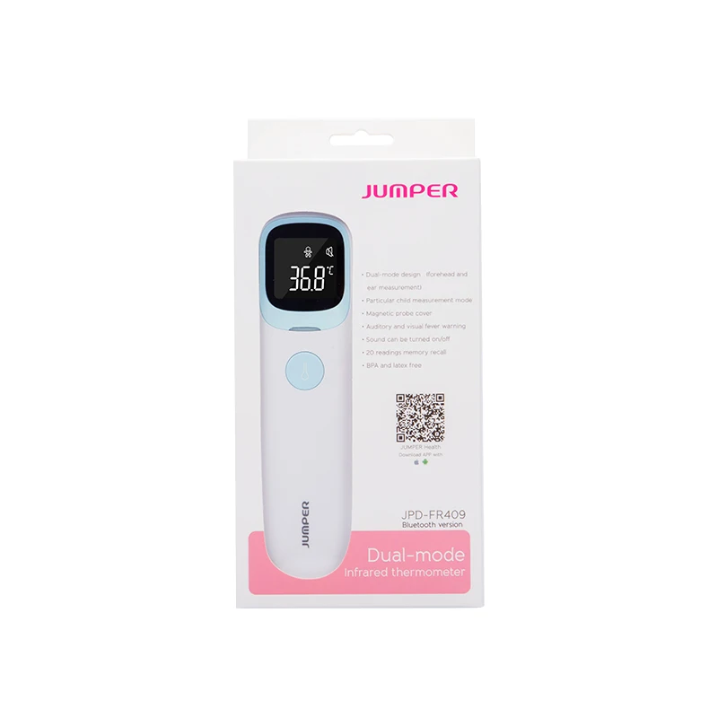 JUMPER JPD-FR409-BT Manufacturer Direct Baby Bluetooth Digital Forehead Non  Contact Infrared Thermometer Gun - Buy JUMPER JPD-FR409-BT Manufacturer  Direct Baby Bluetooth Digital Forehead Non Contact Infrared Thermometer Gun  Product on