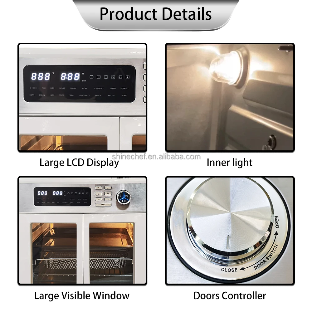 28l Kitchen Appliances Digital Stainless Steel Toaster Oven Combo Oilless Cooker Deep Frying