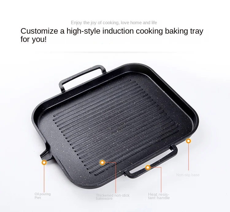 Factory Hot Sale Aluminum Grill Plate Stove Top Grill Plate Bbq Grill ...