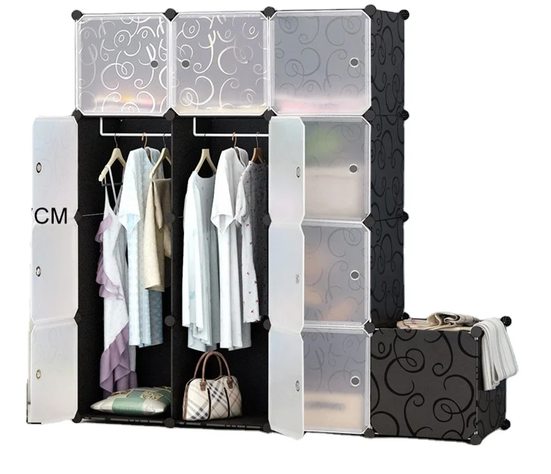 DIY自由組み合わせ 折りたたみ子供用クローゼット 収納便利 折りたたみ式DIYワードローブクローゼット安いプラスチック製