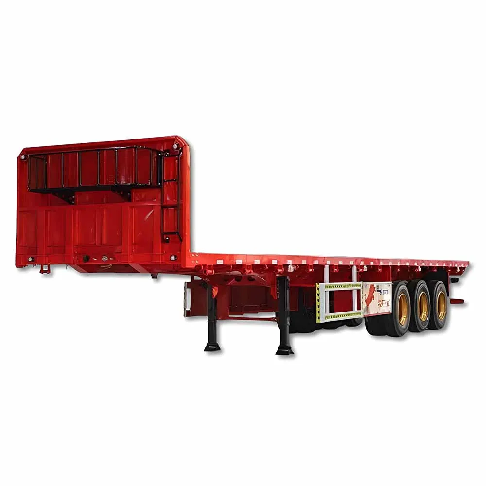 Factory Supply 20FT 40FT Container Transport 3/4Axles Flatbed Semi Trailer For Sale