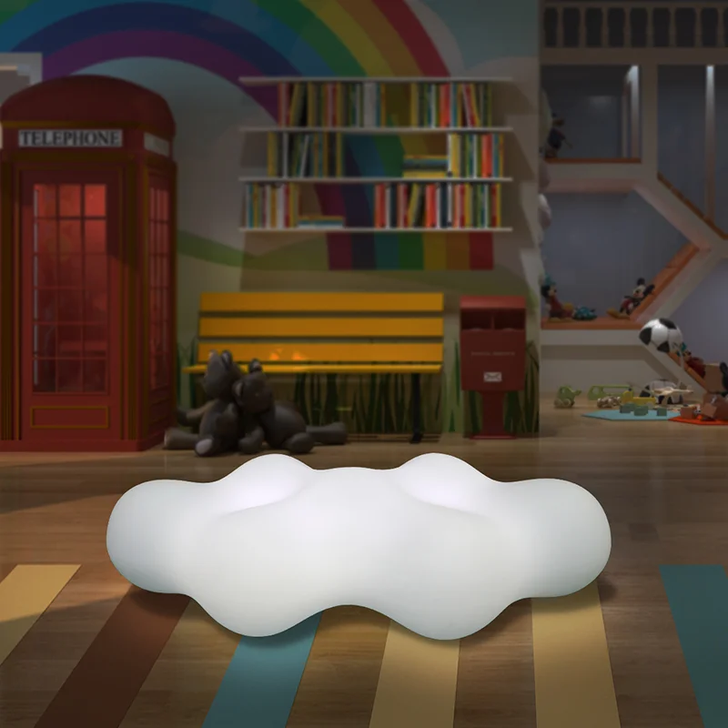 Large Glow Plastic Color Change Cloud Shape Led Funny Light Bench bar Stool