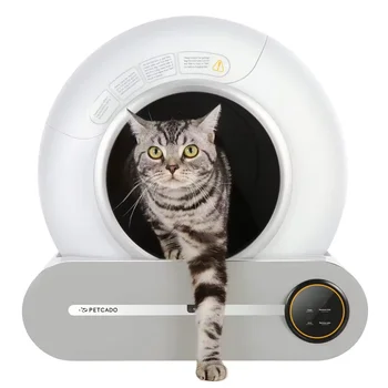 Lynpet Self Cleaning Cat Litter Box, Automatic Cat Litter Box with APP Control, Works with Any Clumping Litter