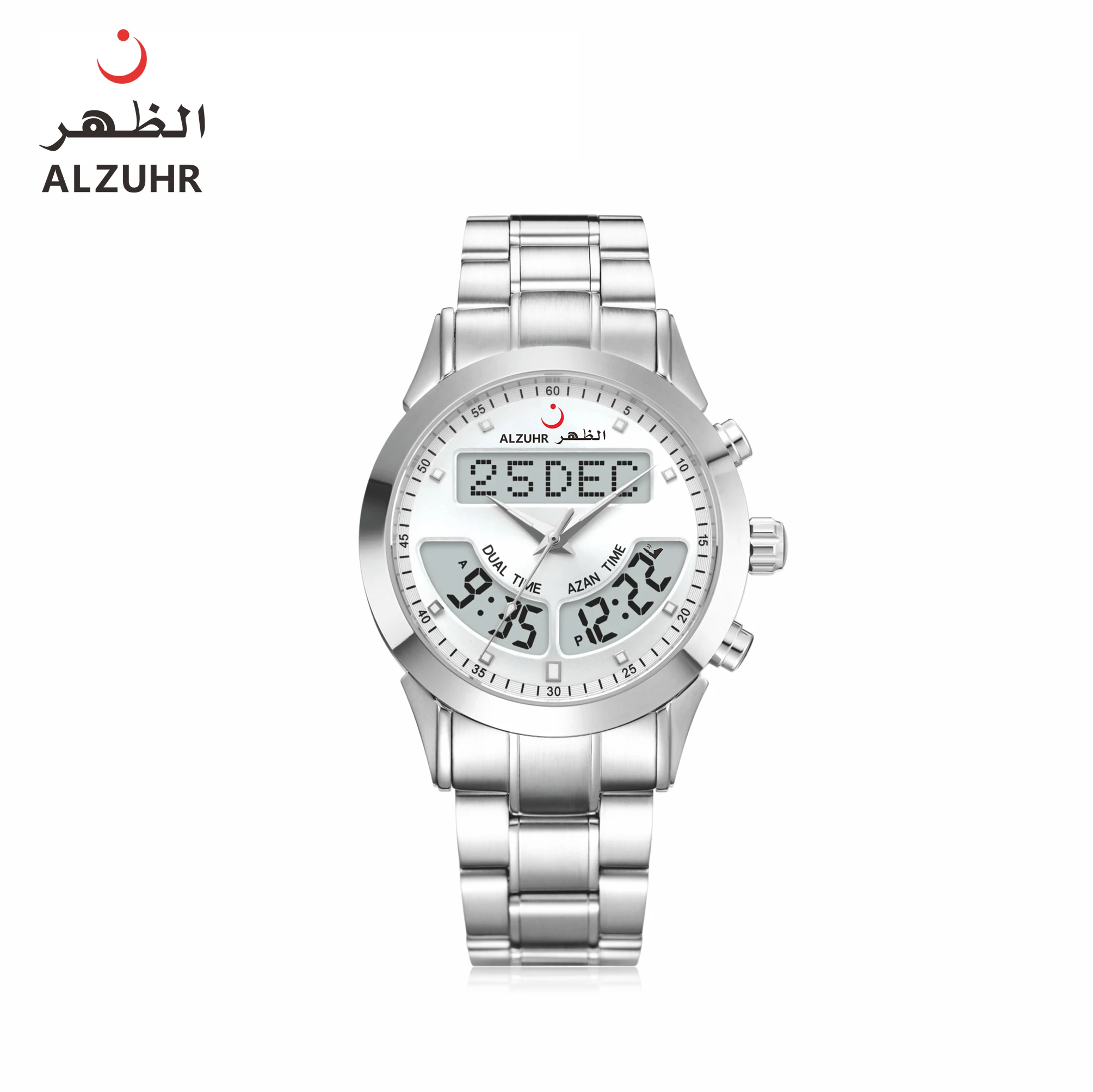 FAJR出品 Al Fajr Deluxe Men's Watch with Dual Time, Hijri Calendar