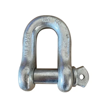 Screw Pin Chain Shackle Shackel Bow Shackle Safety Pin Shackle Heavy Load Drop Forged Safety Bolt Bow