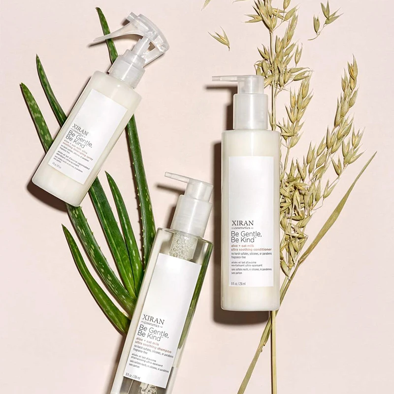 Oem Aloe & Oat Milk Hypoallergenic Hair Care Set To Calm,Nourish,And