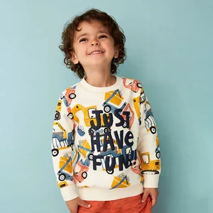 Customized Fashion Long Sleeve Sweatshirts for Boys Girls Bear Design Track Suit Fall Clothes for Babies Print Clothes for Kids
