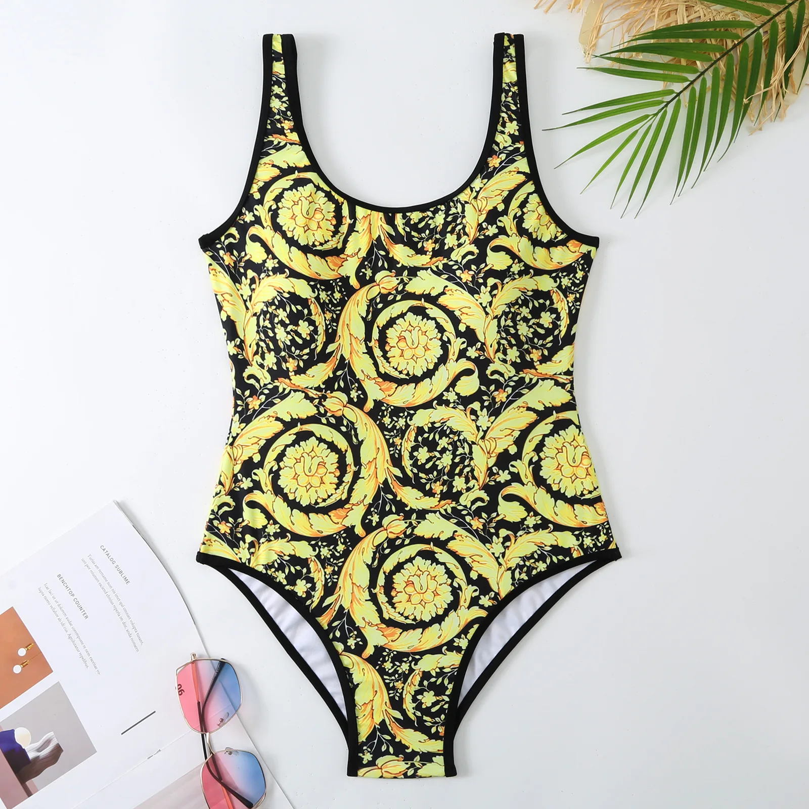 Jsn 2023 Trending Swimsuits Boho Bathing Suit Vendors Green Print One
