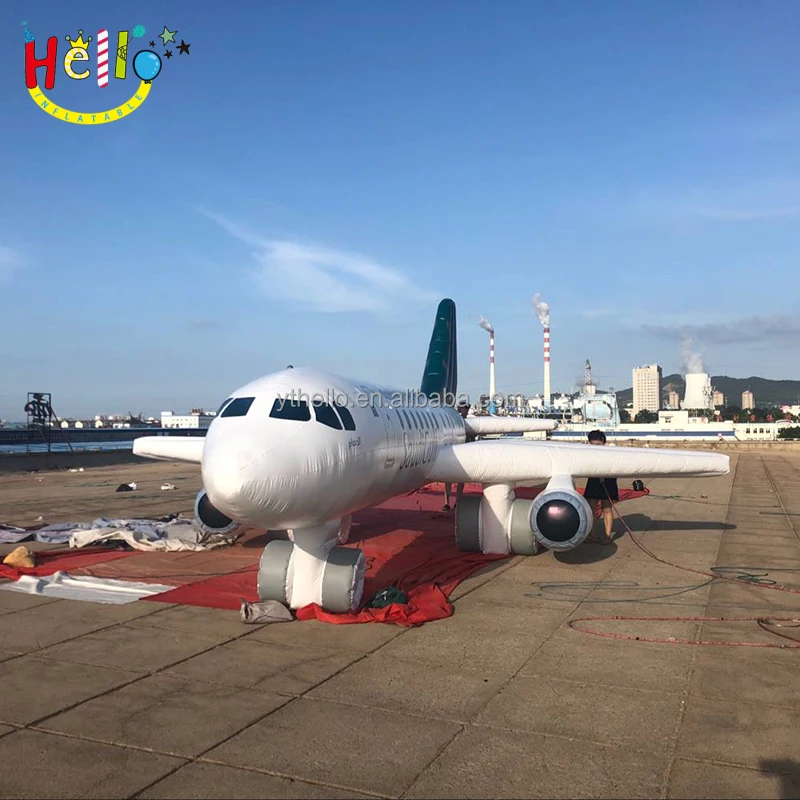 Надувной самолет длиной 20 м, модель большого самолета для рекламы/шоу на открытом воздухе/фестивальных мероприятий