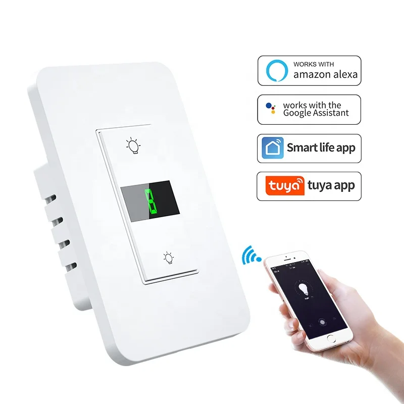 FCC Listed Way Smart Dimmer Light Switch Wifi Touch