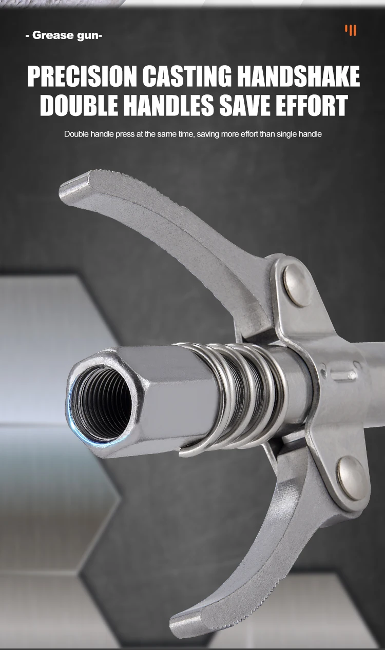 Quick Release Grease Gun Coupler 1/8" Npt Lock Clamp Type Onto Zerk