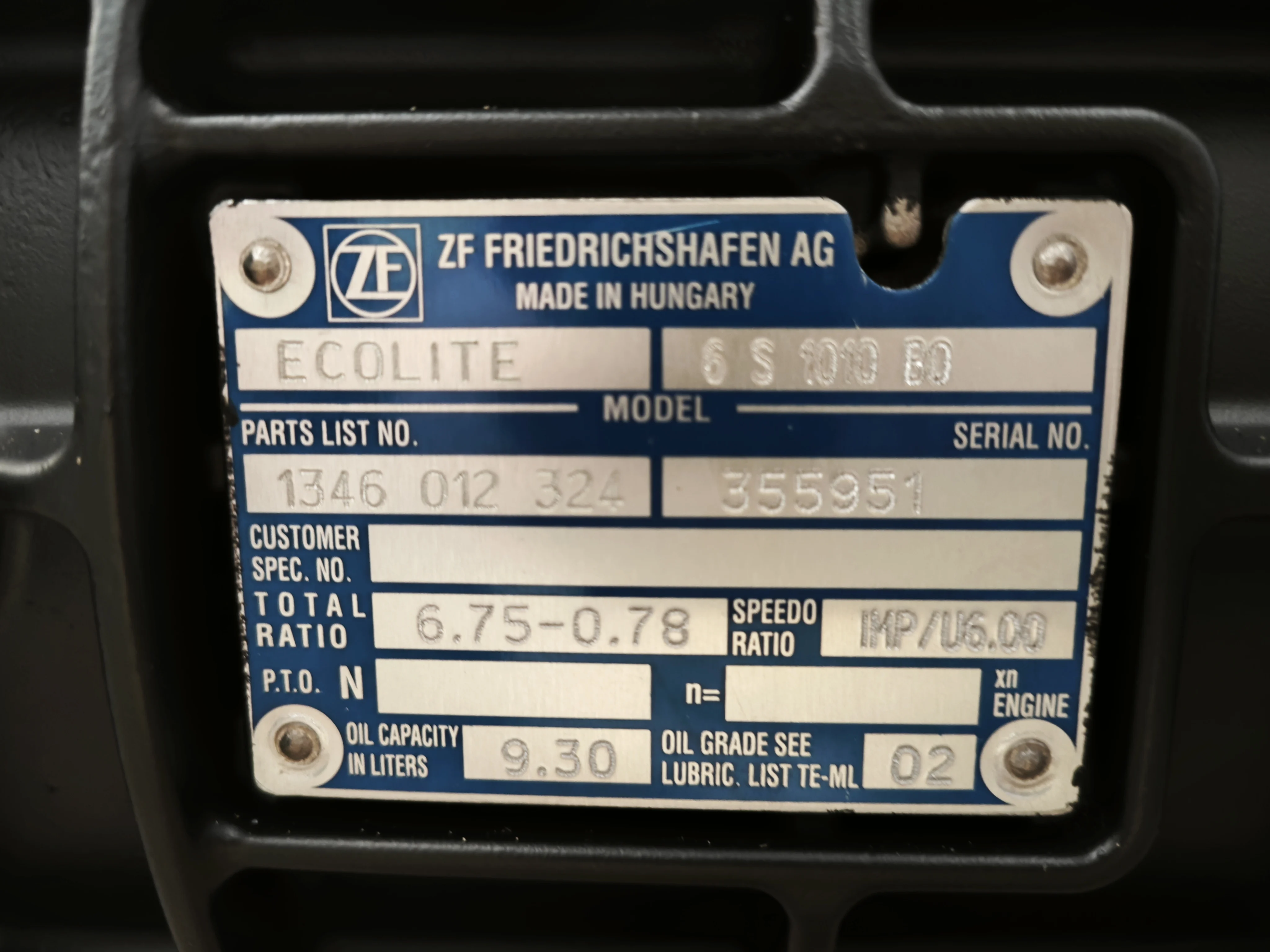 YSD  Automatic Gearbox Z F 6s1010bo for Big Bus