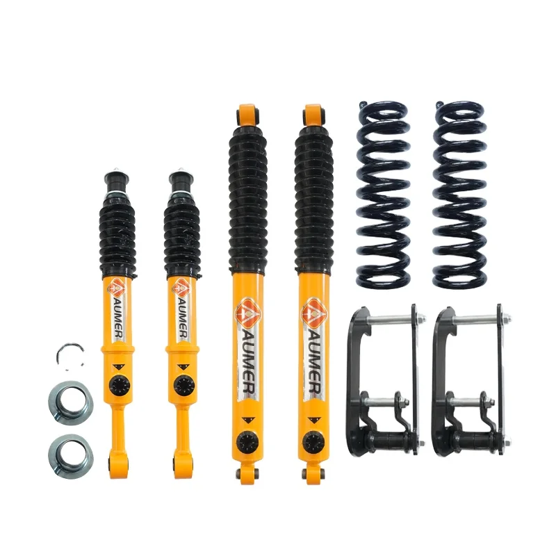 Aumer Height and Damping Force Adjustable Twin Tube Shock Absorber for NAVARA NP300 Xterra Suspension Lift Kit