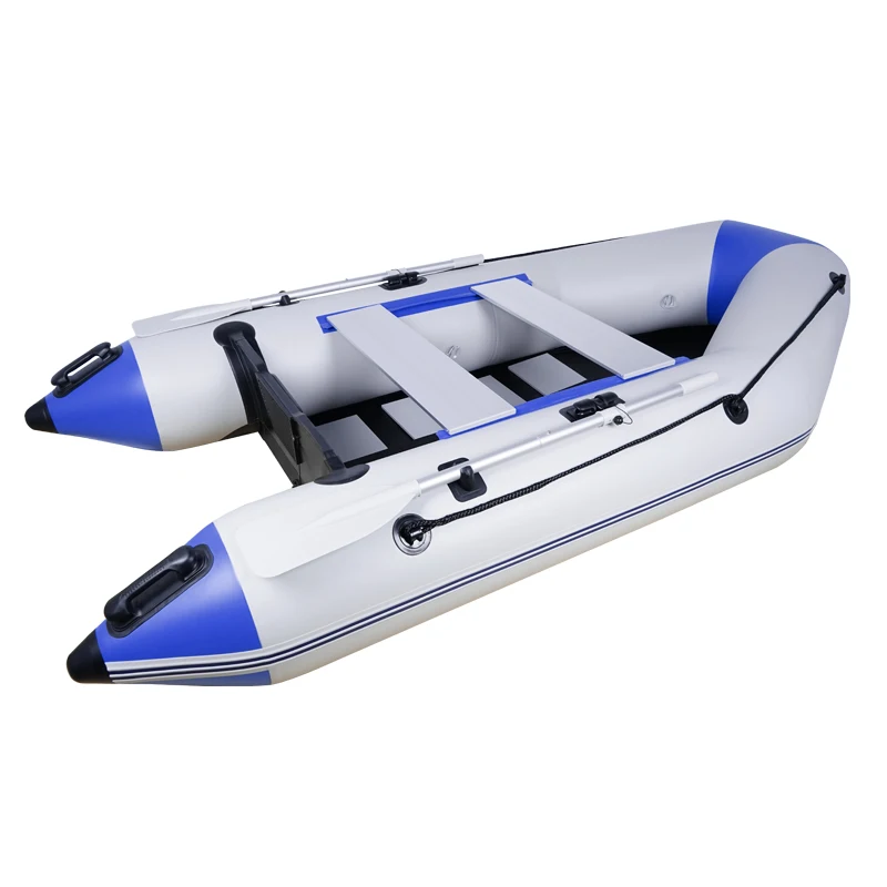 9.3FT 2 Person Inflatable Boat with Aluminum Oars, PVC Portable ...