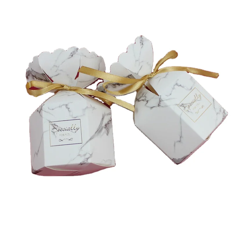 Customized Shape Candy Boxes with Ribbon for Party Greeting