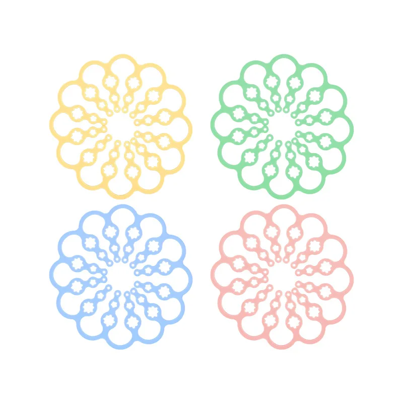 Stretchable and Foldable Reusable High-temperature Resistant Silicone Heat Insulation Pad for Tableware Trays