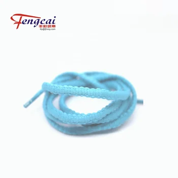 5mm polyester blue oval shoe lace