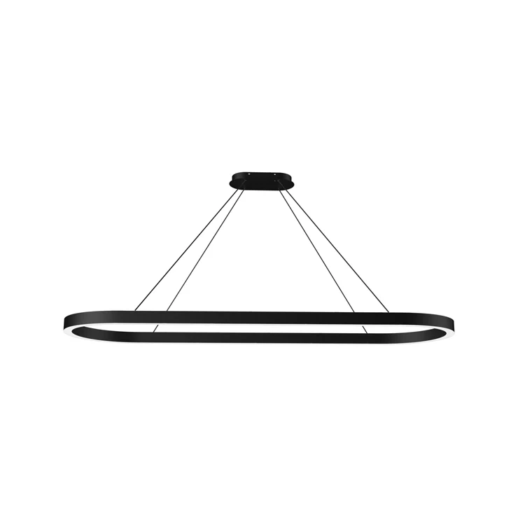 New Curved Oval Type Led Linear Pendant Light with Aluminum Profile Customized Size Splicing Led Linear Light