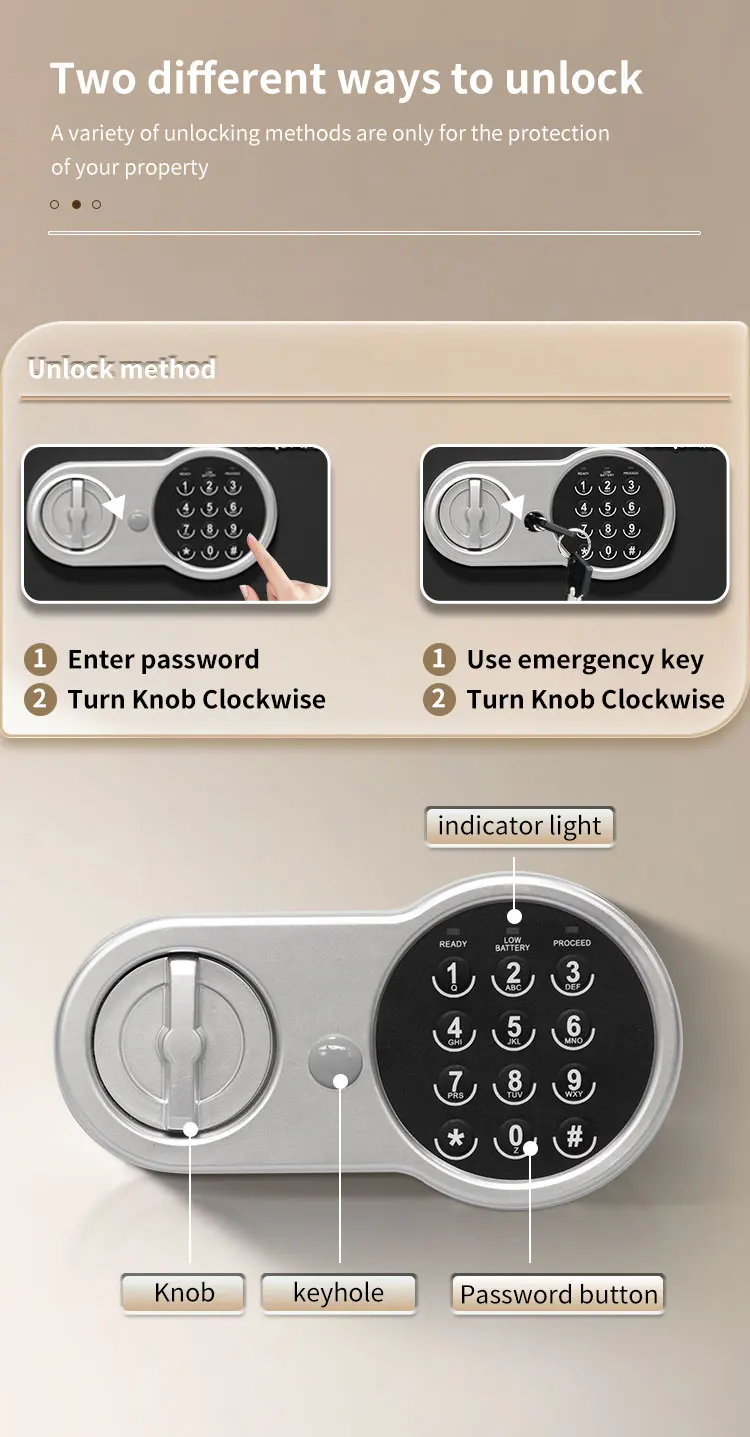 CEQSAFE Key Security Top Open Laptop Size Digital Password Electronic Smart Two Mini Room Deposit Small Safe Box factory