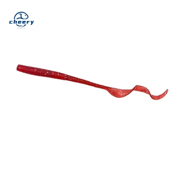 CHEERY Cross-Border Long-Tailed Worm Lure Soft Bait Spiral Body Freshwater/Saltwater Black Fish 120mm 367g 8-Piece Pack No Hooks – Soft Lure – view 2