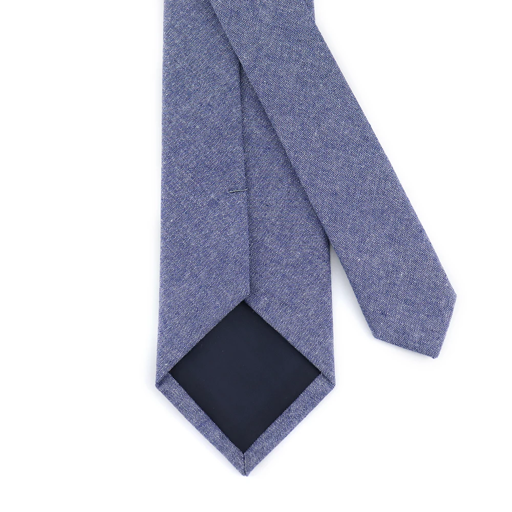 定制品牌标志纯色牛仔蓝纯棉手工m a s k男士领带套装礼品