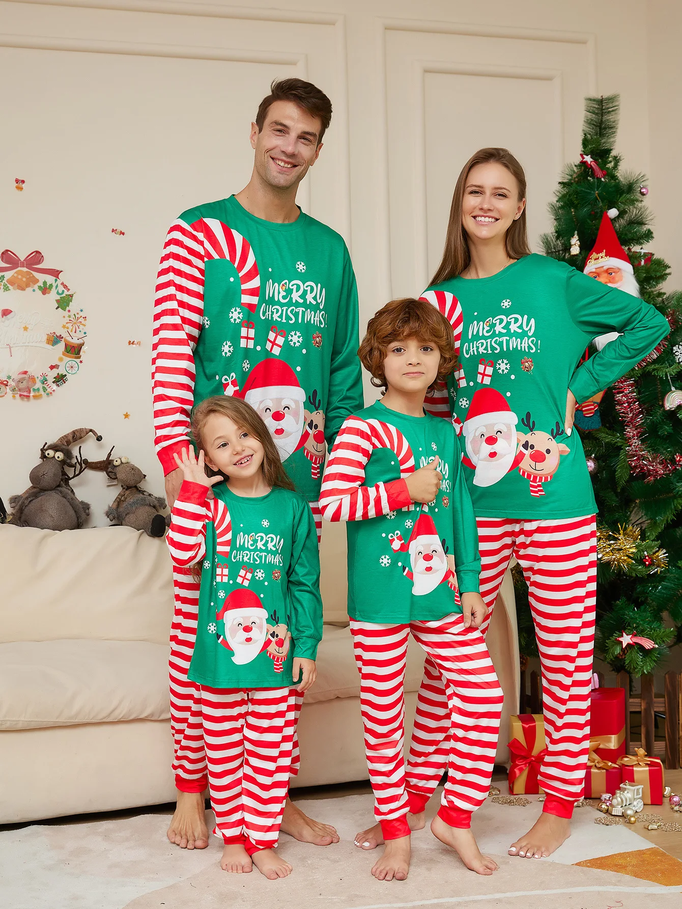 Santa Claus Pijama De Navidad Para NiÃ±as Pijama Familiar Pijamas