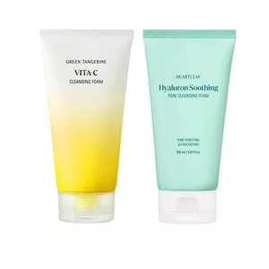 goadal   Centella AHA Green Orange Moisturizing Deep Cleansing Oil Control Mousse Facial Cleanser for All Skin Types Travel