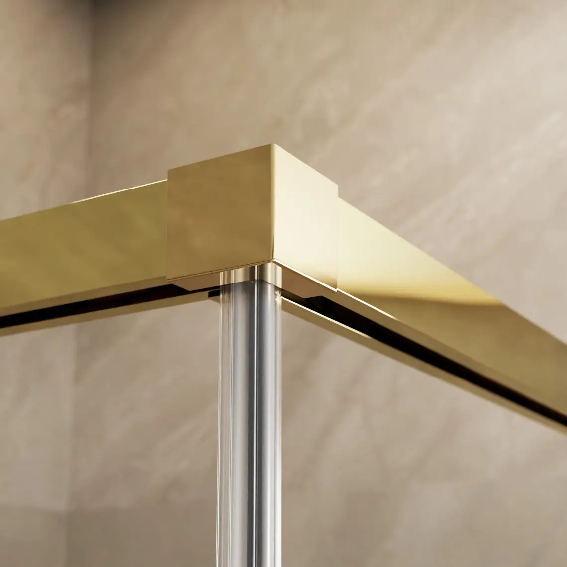 Modern Golden Raindrop Shower Partition Sliding Door 6mm Tempered Glass with Aluminium Frame for Bathroom or Hotel