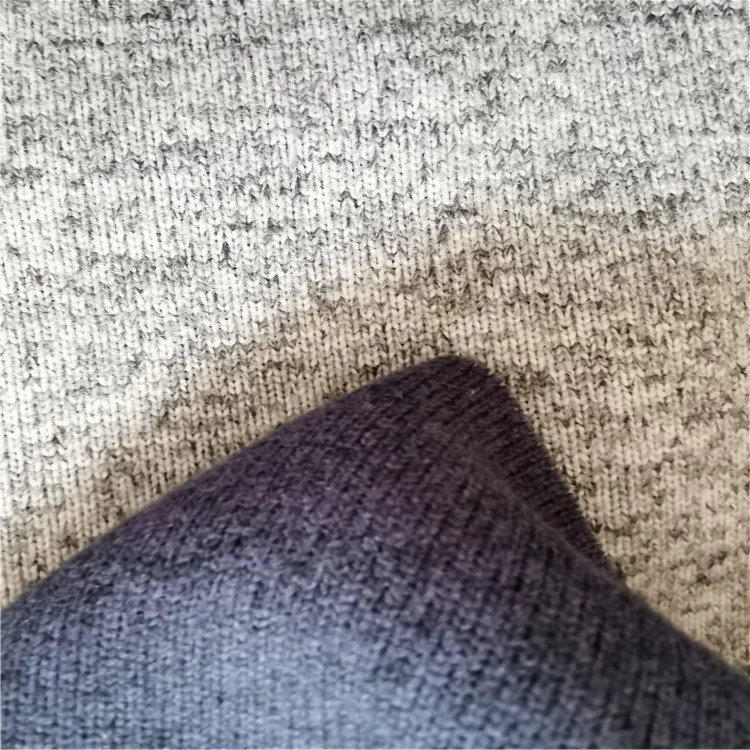 100%Polyester Cationic Hacci Brushed Hatchi Fabric Cationic Dyed Polyester Coarse Knit Brushed Fleece Single-Side Brushed Fabric