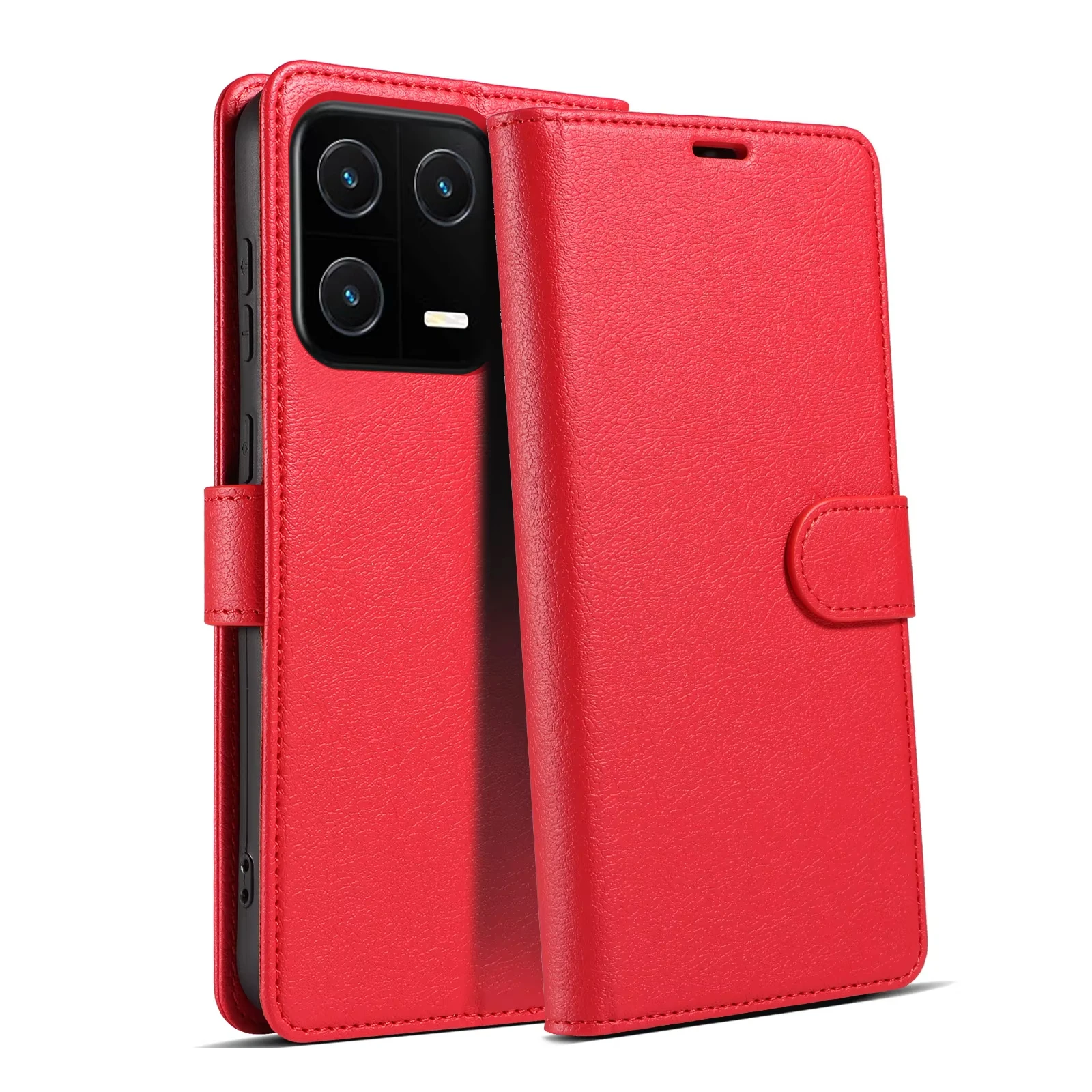 product laudtec leather phone cases solid color protective cover anti drop wallet card case for xiaomi 14ultra 14t pro redmi 13c sjk979-36