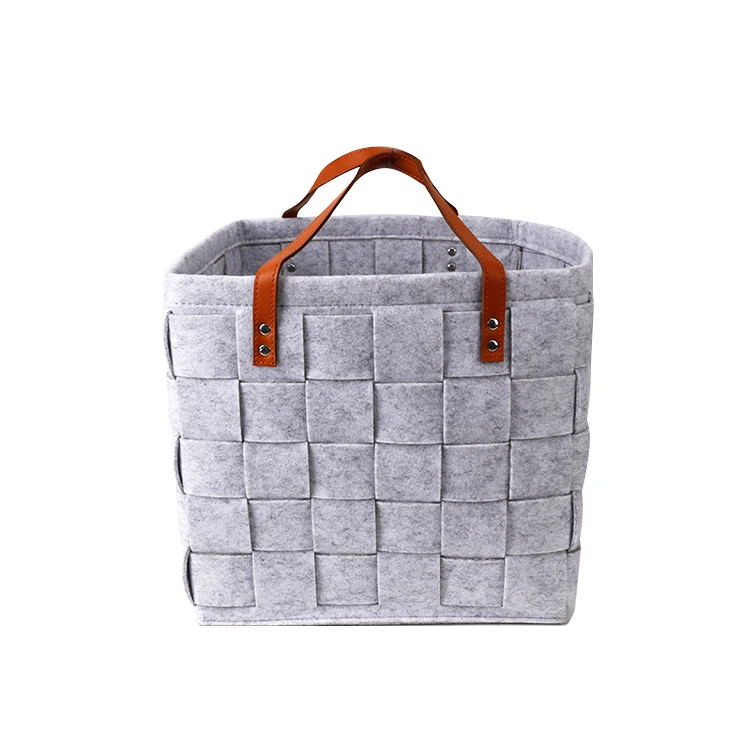 Hamper Laundry Bucket Wool Felt Storage Basket Buy Wool Felt Storage