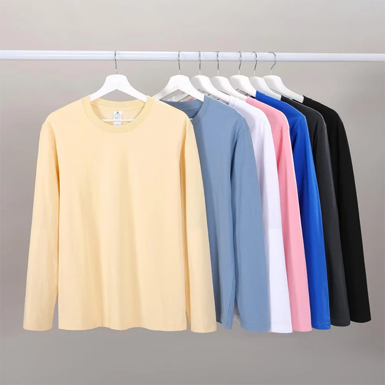Custom Sublimation Tshirt For Men Long Sleeve Graphic Unisex Streetwear T Shirt Blank Custom High Qu