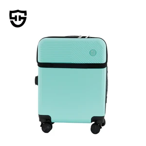 Durable New Travel Trolley Luggage Large Capacity Abs Material Cabin Boarding Suitcase with Front Opening Outdoor Usage