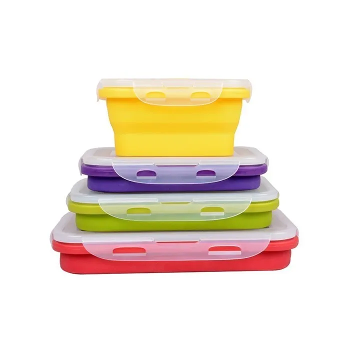 Kitchen + Home Thin Bins Collapsible Containers - Set Of Silicone