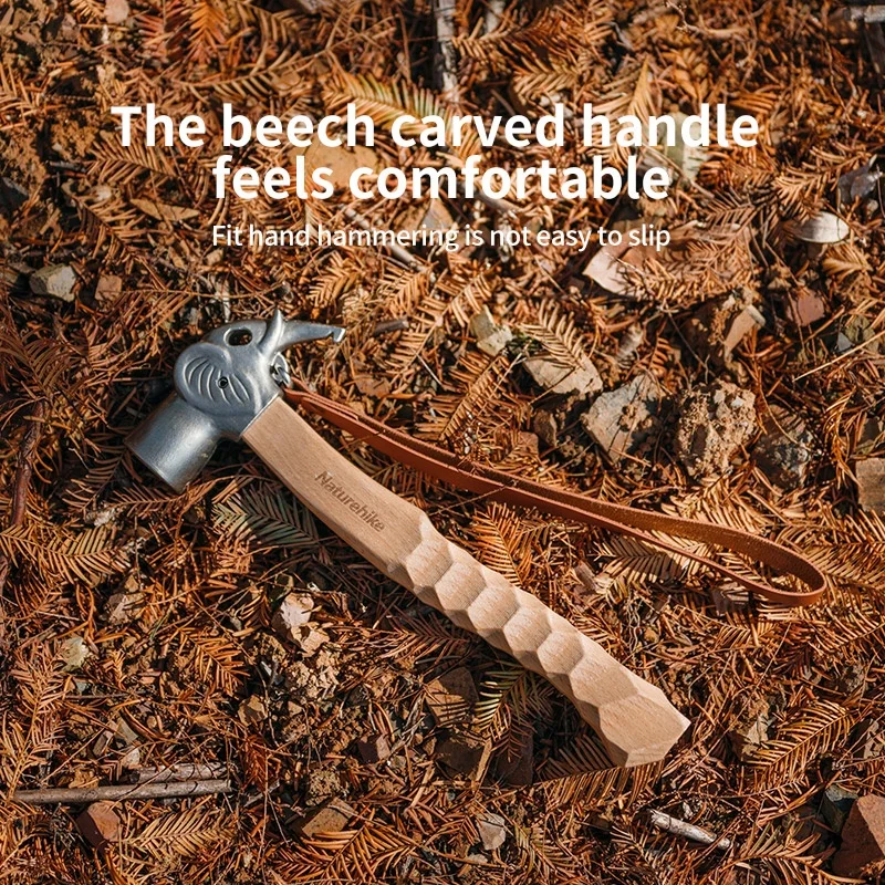 Naturehike Tent Hammer outdoor camping accessories tool Beech Handle copper iron elephant hammer