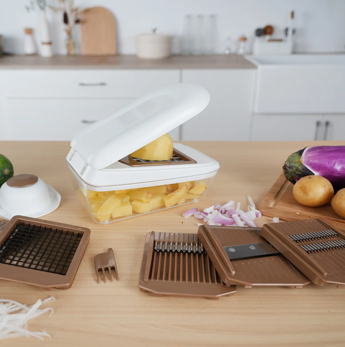 WOKA Kitchen Accessories Hot Sale Vegetable Slicer Food Processor Veggie Chopper Grater aperçu 7