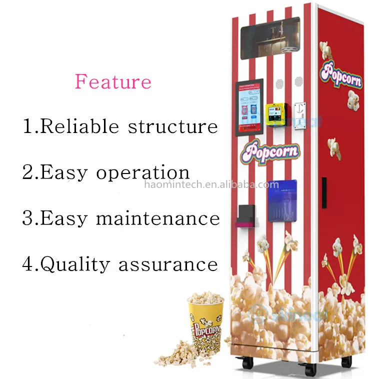 Automatic Popcorn Machine With Stickers in Two Flavors Salty and Sweet