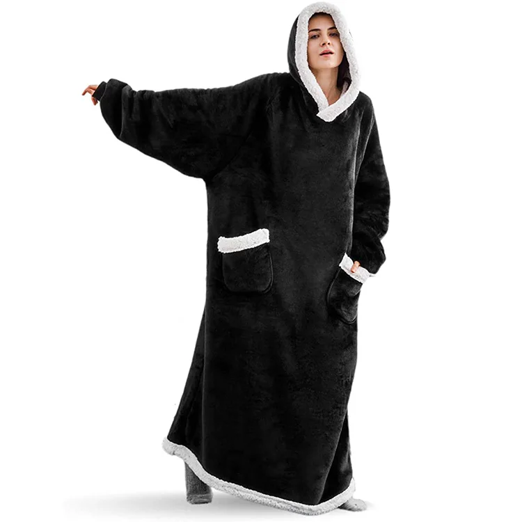 long hoodie blanket
