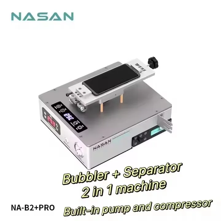 Nasan-ラミネート機,b2,気泡除去機,7インチフラット曲面スクリーン修理用 NASAN B2+ Pro LCD Separator Machine - Efficient Refurbishment